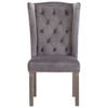 vidaXL Dining Chairs 6 pcs Grey Velvet