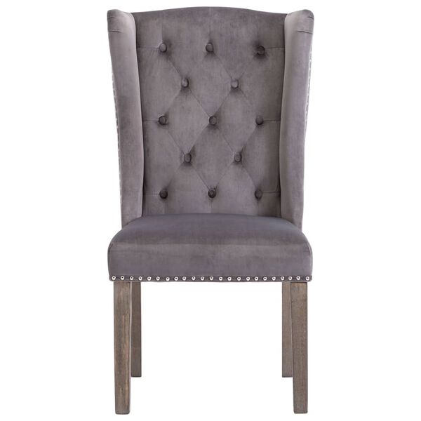 vidaXL Dining Chairs 6 pcs Grey Velvet