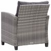 vidaXL 6 Piece Garden Sofa Set with Cushions Poly Rattan Dark Grey