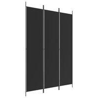 vidaXL 3-Panel Room Divider Black 150x220 cm Fabric, black vidaXL 3-Panel Room Divider Black 150x220 cm Fabric