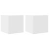 vidaXL 2 Piece Wall-mounted TV Cabinet Set White 30,5x30x30 cm