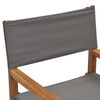 vidaXL Director's Chairs 2 pcs Solid Teak Wood Grey