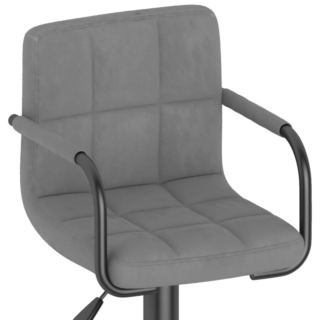 vidaXL Bar Stools 2 pcs Light Grey Velvet