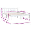 vidaXL Bed Frame without Mattress White Solid Wood 120x200 cm