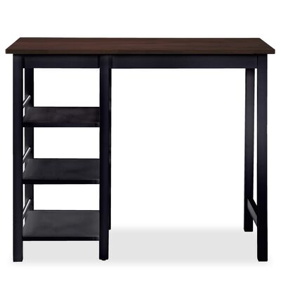 vidaXL Bar Set 3 Pieces MDF Black, black vidaXL Bar Set 3 Pieces MDF Black