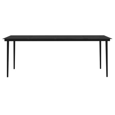 vidaXL 7 Piece Garden Dining Set with Cushions Black, black vidaXL 7 Piece Garden Dining Set with Cushions Black