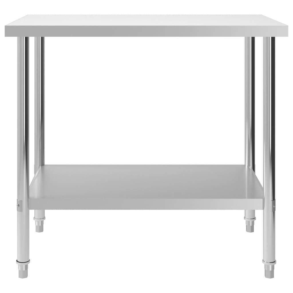vidaXL Kitchen Work Table 100x60x85 cm Stainless Steel