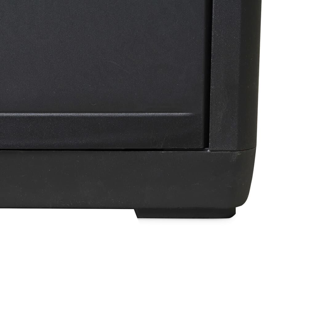 vidaXL Garden Storage Cabinet with 2 Shelves Black
