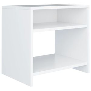 vidaXL Bedside Cabinet White 40x30x40 cm Engineered Wood
