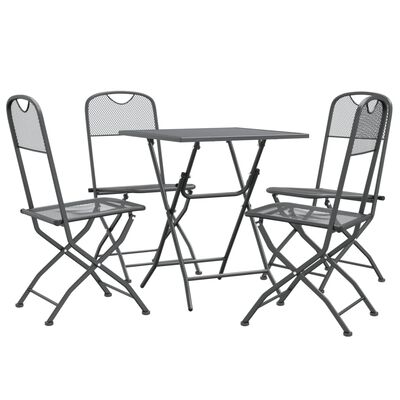 vidaXL 5 Piece Garden Dining Set Expanded Metal Mesh Anthracite,  vidaXL 5 Piece Garden Dining Set Expanded Metal Mesh Anthracite