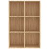 vidaXL Book Cabinet/Sideboard Sonoma Oak 66x30x98 cm Engineered Wood
