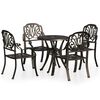 vidaXL 5 Piece Bistro Set Cast Aluminium Bronze