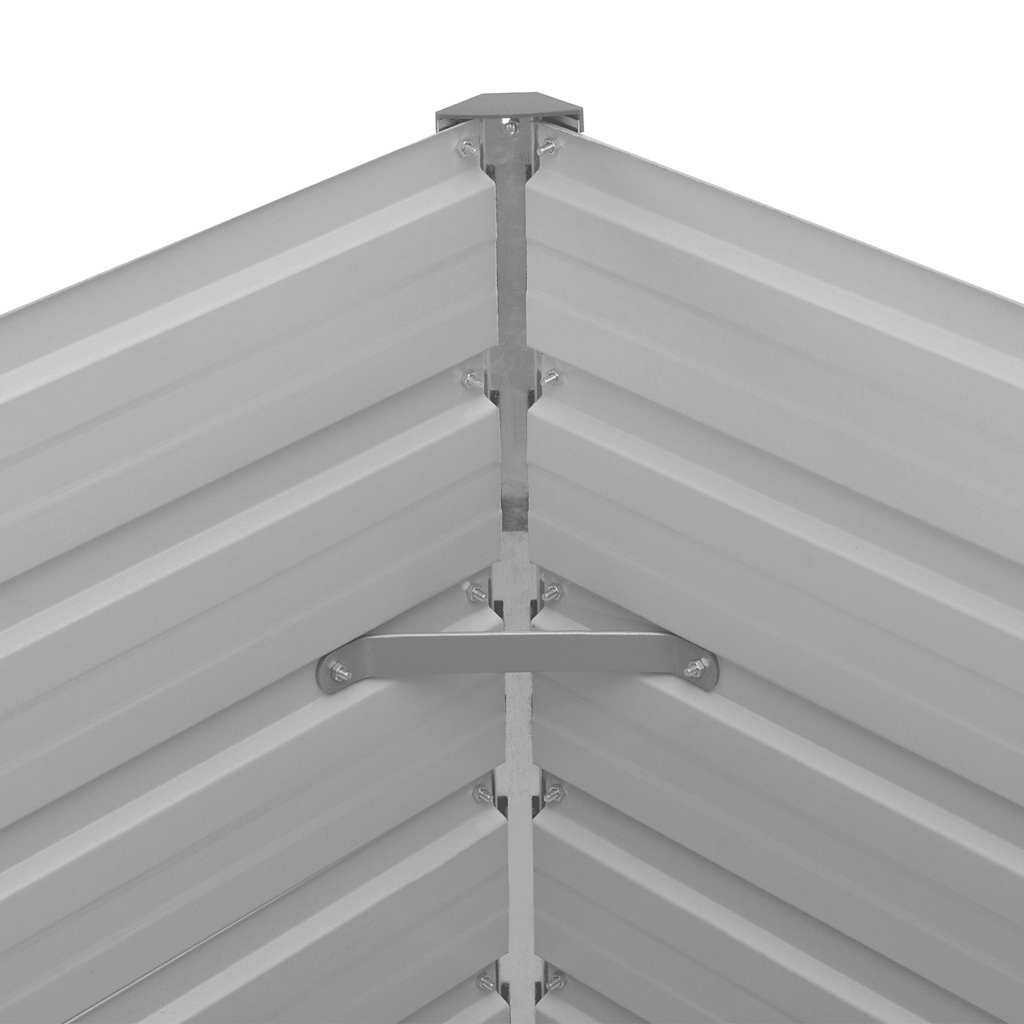 vidaXL Raised Garden Bed 100x100x77 cm Galvanised Steel Green