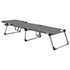 vidaXL Extra High Folding Senior Sunbed Grey Aluminium