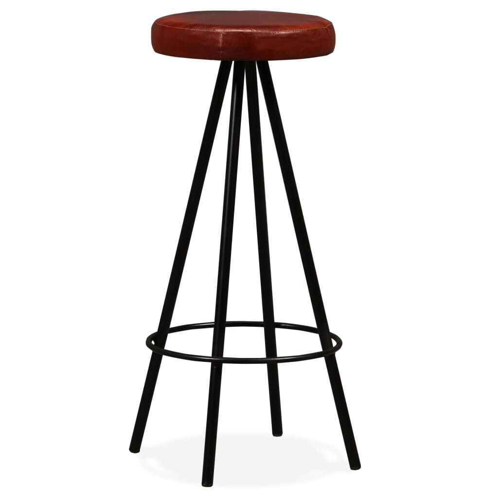 vidaXL Bar Stools 2 pcs Real Leather