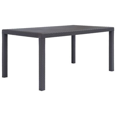 vidaXL Garden Table Brown 150x90x72 cm Plastic Rattan Look, brown vidaXL Garden Table Brown 150x90x72 cm Plastic Rattan Look