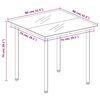 vidaXL Garden Dining Table Black 80x80x74 cm Steel and Glass