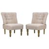 vidaXL French Chairs 2 pcs Cream Fabric