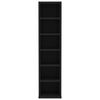 vidaXL CD Cabinet Black 21x20x88 cm Engineered Wood