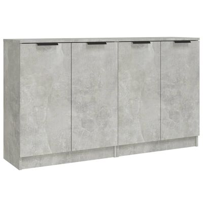 vidaXL Sideboards 2 pcs Concrete Grey 60x30x70 cm Engineered Wood, concrete grey vidaXL Sideboards 2 pcs Concrete Grey 60x30x70 cm Engineered Wood