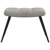 vidaXL Relaxing Chair with a Stool Light Grey Velvet