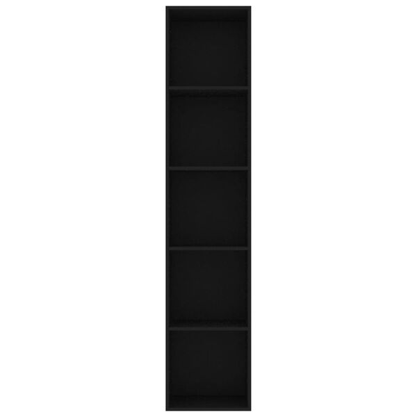 vidaXL Book Cabinet Black 40x30x189 cm Engineered Wood