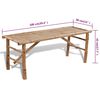 vidaXL Beer Table with 2 Benches 100 cm Bamboo