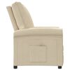vidaXL Recliner Chair Cream Fabric