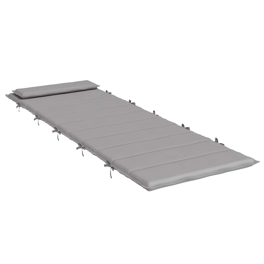 vidaXL Sun Lounger Cushion Grey 180x60x4 cm Oxford Fabric