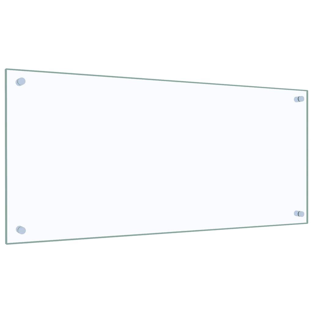 vidaXL Kitchen Backsplash Transparent 90 x 40 cm Tempered Glass
