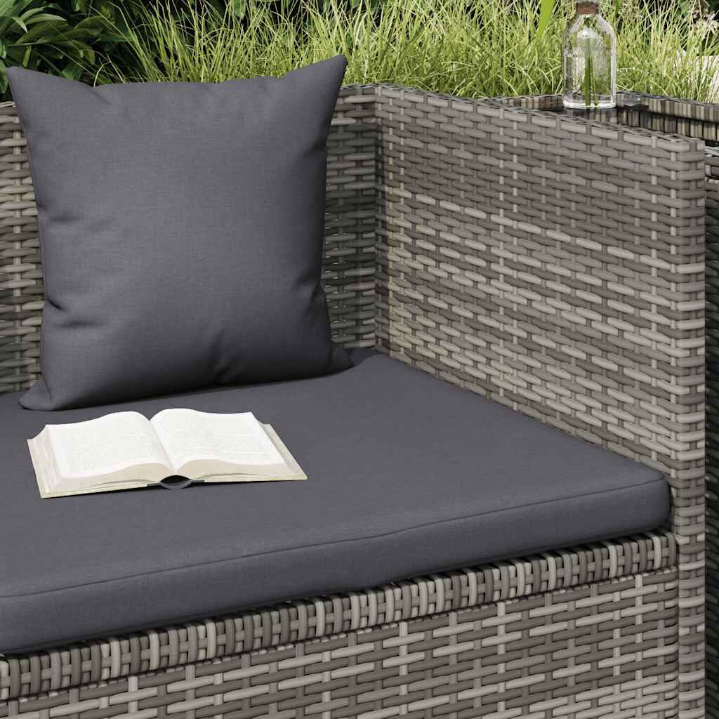 vidaXL Garden Bed Grey 200x60 cm Poly Rattan