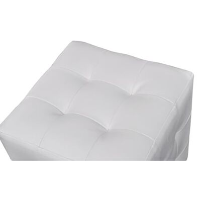 vidaXL Cubed Stools White, white vidaXL Cubed Stools White