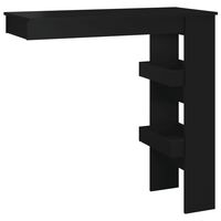 vidaXL Wall Bar Table Black 102x45x103.5 cm Engineered Wood, black vidaXL Wall Bar Table Black 102x45x103.5 cm Engineered Wood