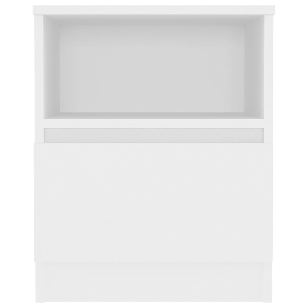 vidaXL Bed Cabinets 2 pcs White 40x40x50 cm Engineered Wood