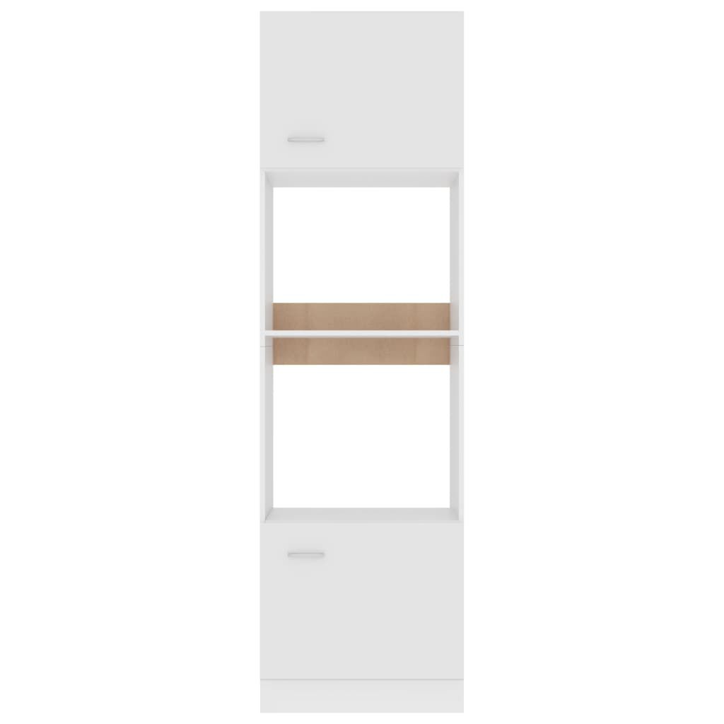 vidaXL Microwave Cabinet Lyon White 60x57x207 cm Engineered Wood