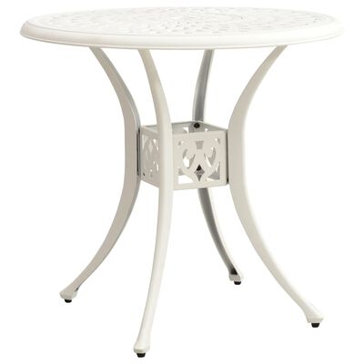 vidaXL 3 Piece Bistro Set Cast Aluminium White