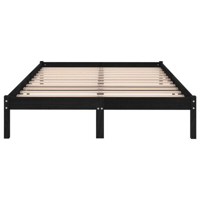 vidaXL Bed Frame without Mattress Black Solid Wood 160x200 cm, black vidaXL Bed Frame without Mattress Black Solid Wood 160x200 cm