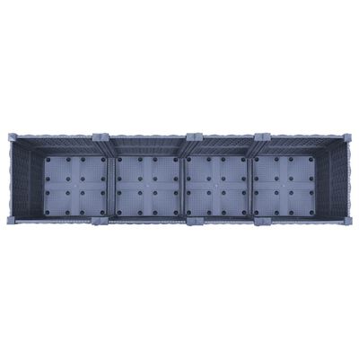 vidaXL Raised Bed 160x40x38 cm Polypropylene, blue grey vidaXL Raised Bed 160x40x38 cm Polypropylene