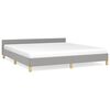 vidaXL Bed Frame without Mattress Light Grey 183x203 cm King Fabric