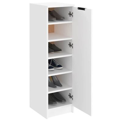 vidaXL Shoe Cabinet White 30x35x100 cm Engineered Wood, white vidaXL Shoe Cabinet White 30x35x100 cm Engineered Wood
