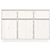 vidaXL Sideboard White 110x34x75 cm Solid Wood Pine