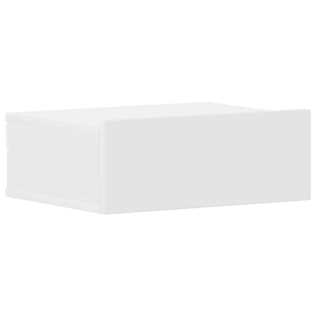 vidaXL Floating Nightstand White 40x30x15cm Engineered Wood