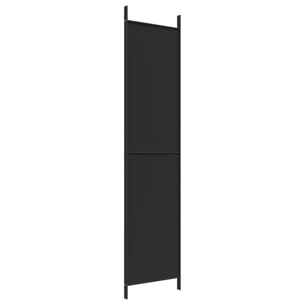 vidaXL 3-Panel Room Divider Black 150x220 cm Fabric