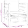 vidaXL 5 Piece Garden Lounge Set with Light Grey Cushions Bamboo