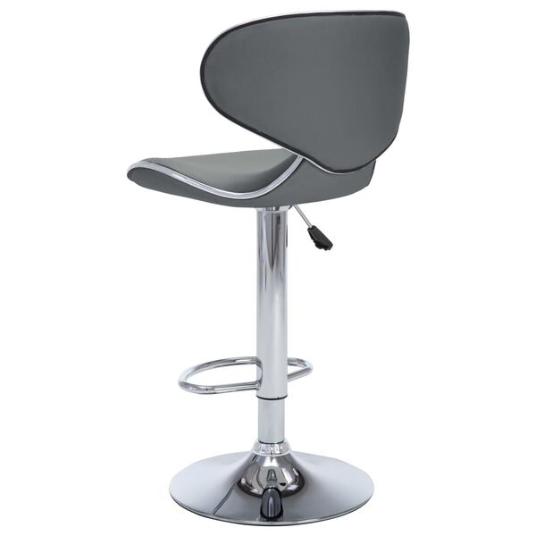 vidaXL Bar Stools 2 pcs Grey Faux Leather