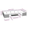 vidaXL 10 Piece Garden Lounge Set with Cushions Poly Rattan Dark Grey