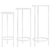 vidaXL Plant Stand Set 3 Pieces Vintage Style Metal Antique White
