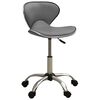 vidaXL Salon Spa Stool Grey Faux Leather