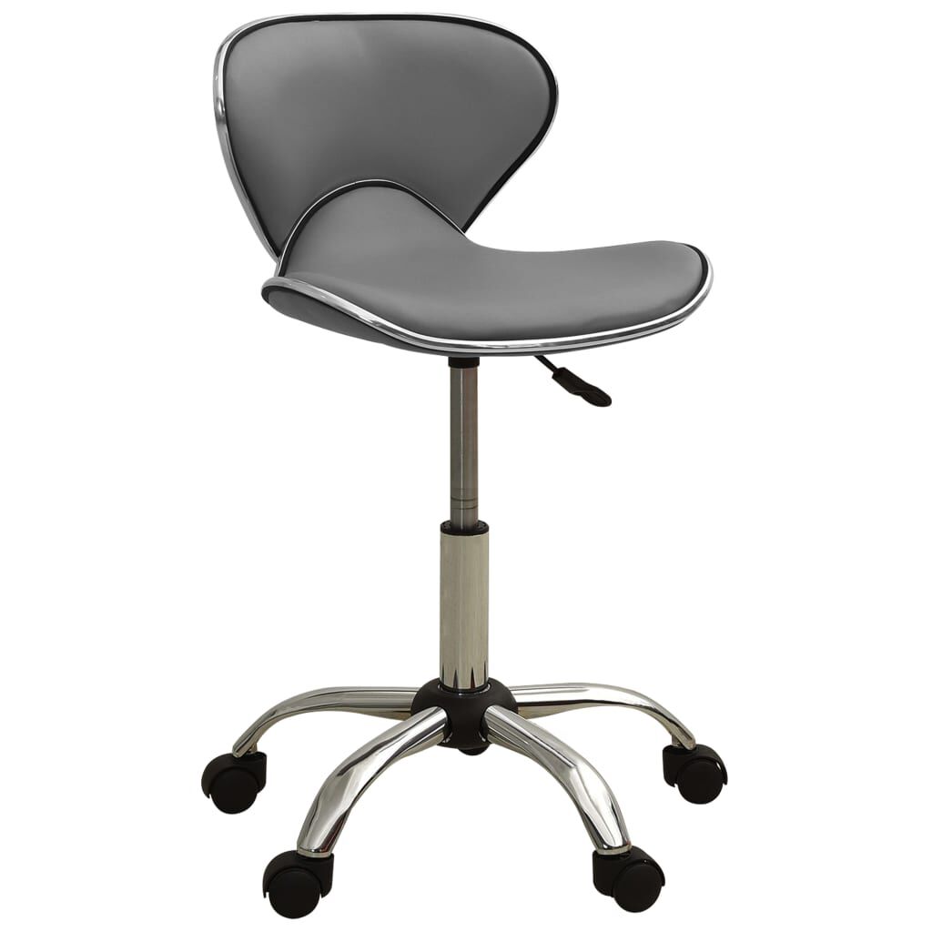 vidaXL Salon Spa Stool Grey Faux Leather