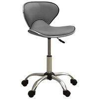 vidaXL Salon Spa Stool Grey Faux Leather, grey vidaXL Salon Spa Stool Grey Faux Leather